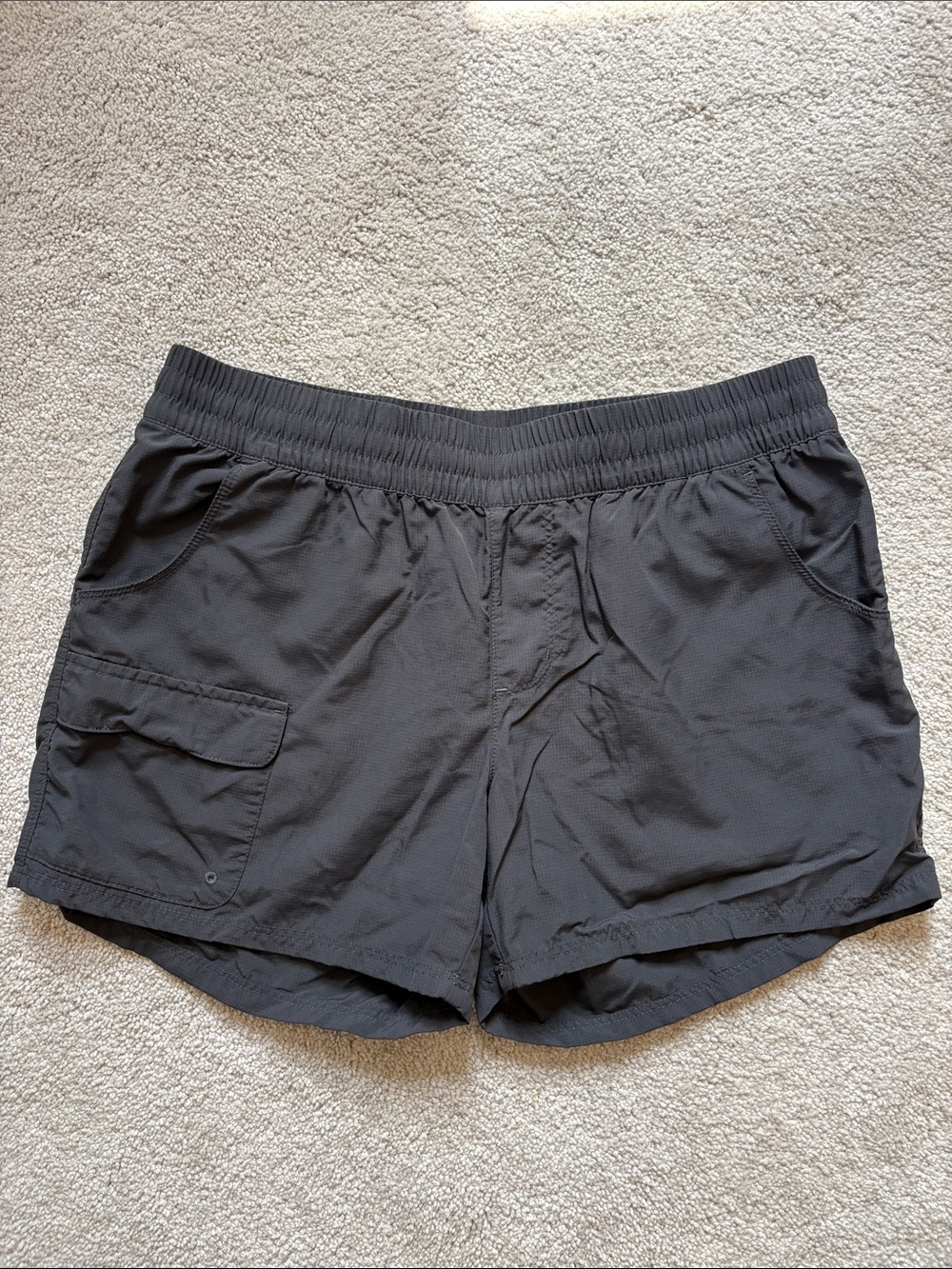 Columbia Black Women's Cargo Shorts with Elastic Waistband